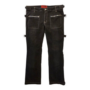 VTG Tripp NYC Jeans Juniors Faded Black Size 11 Goth Punk Cybergoth Grunge Y2K
